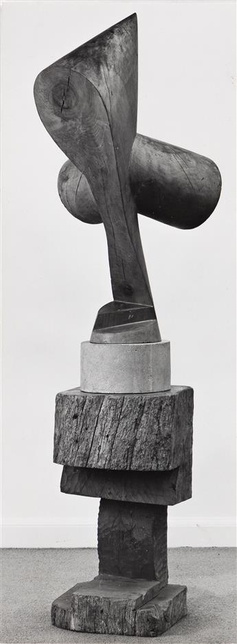 (CONSTANTIN BRÂNCUSI) A group of four photographs of the sculptures Caryatid, The Sorceress, Wisdom, and The Little French Girl (the Fi